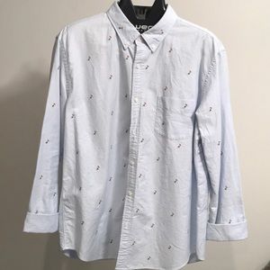 J Crew Oxford XL Pelican Print
